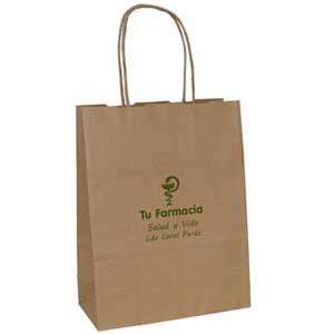 Bolsas de papel de asa rizada